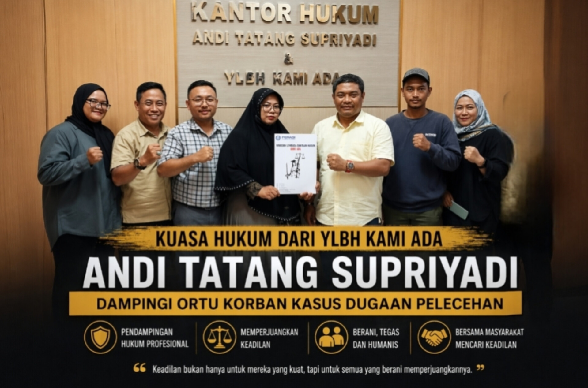 YLBH Kami Ada, Andi Tatang: Kawal Kasus Dugaan Pencabulan Anak